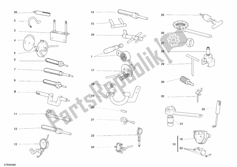 All parts for the Workshop Service Tools, Engine of the Ducati Sportclassic Sport 1000 Single-seat JAP 2007